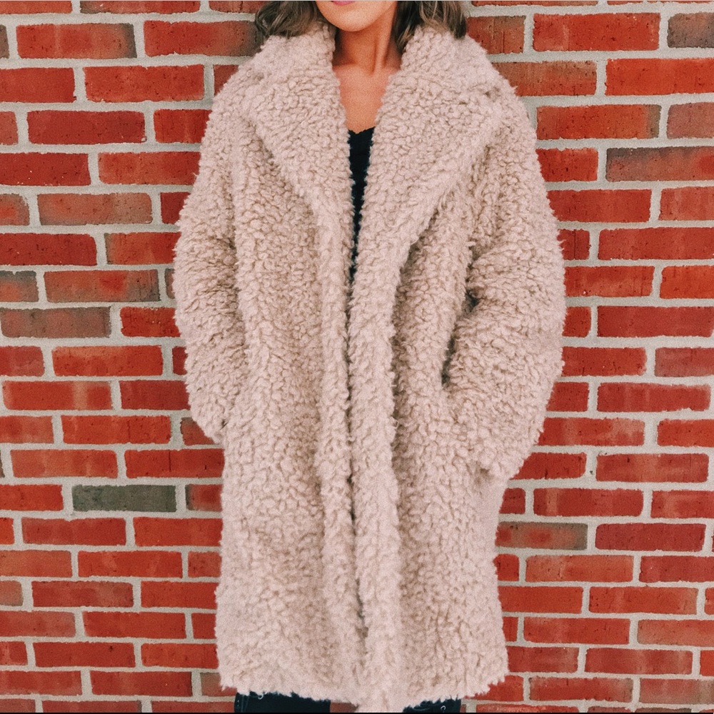 Faux fur coat